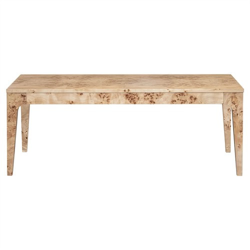 Marlo Modern Classic Light Burl Coffee Table | Kathy Kuo Home