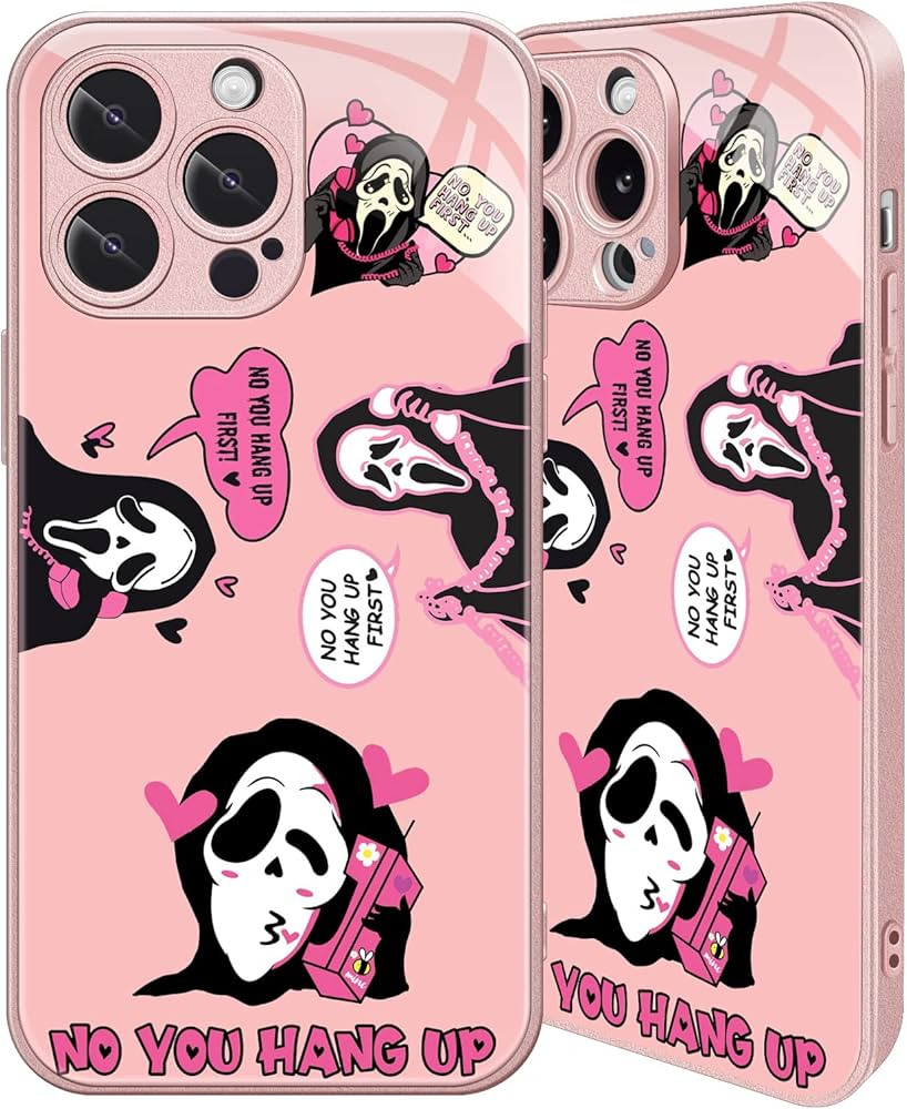 IIHSVVIUO for iPhone 14 Pro Max Pink Kawaii Case, Scream Horror Movie Printed,Cute Ladies TPU Sho... | Amazon (US)