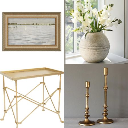 Such pretty finds this week! Gorgeous artwork, rustic vase, brass candleholders and a gorgeous gold table for a steal!!

#homedecor #winterdecor #walldecor #sidetable 

#LTKfindsunder50 #LTKhome