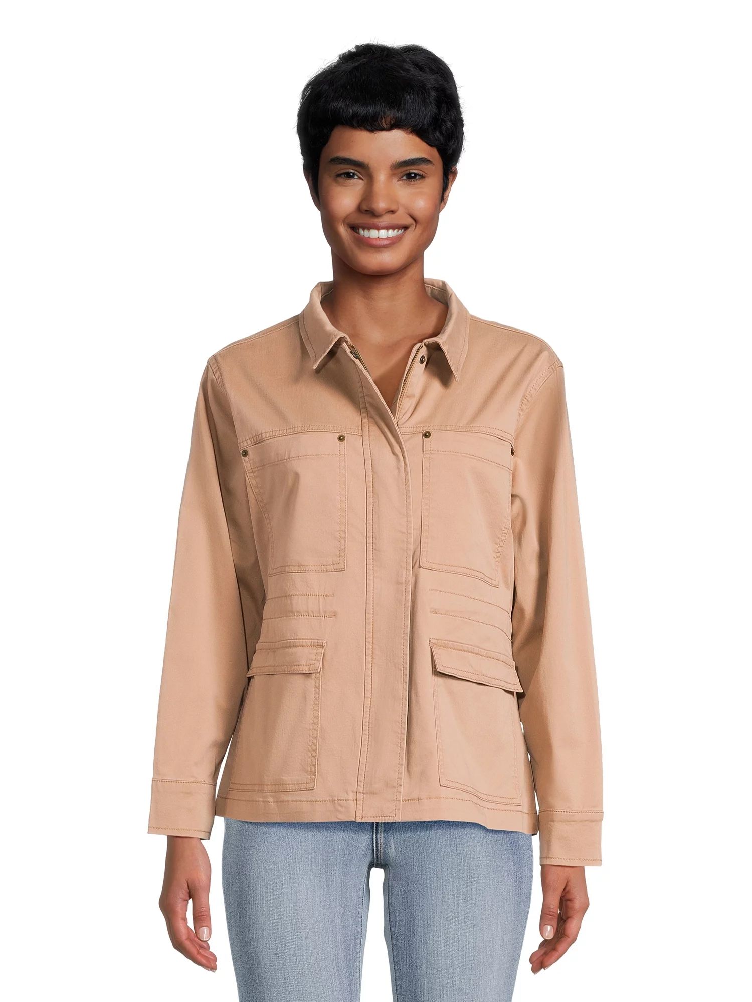 Time and Tru Women's Field Jacket, Sizes S-XXXL | Walmart (US)