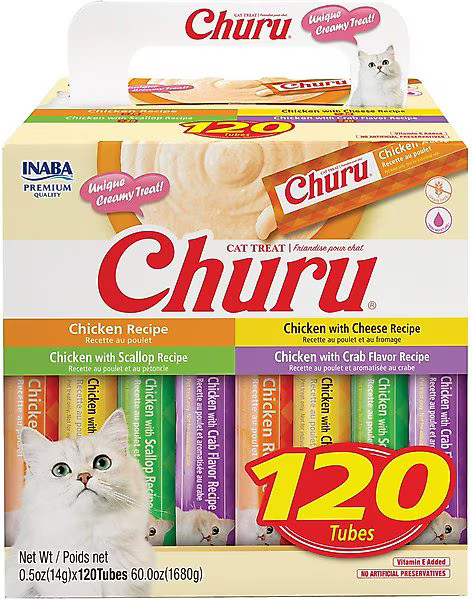 Inaba Churu Grain-Free Chicken Variety Lickable Cat Treat, 0.5-oz tube | Chewy.com