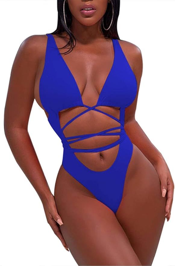 Sovoyontee Women's Sexy One Piece Swimsuits Bikini Bathing Suit | Amazon (US)