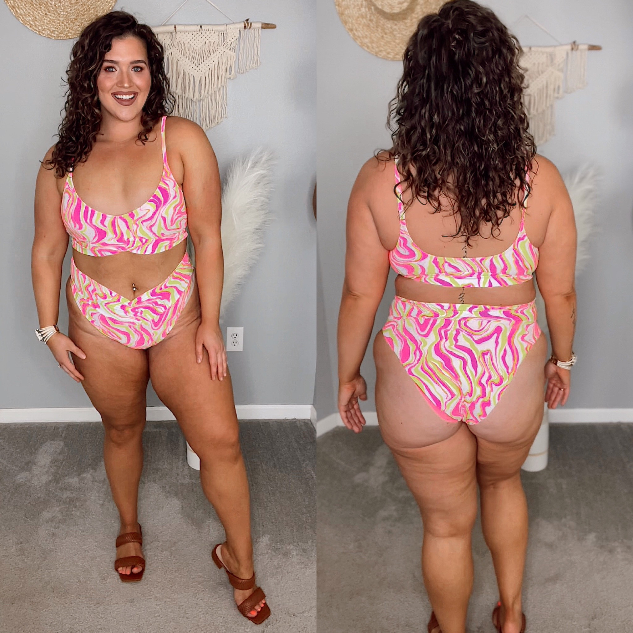 Midsize Aerie swimsuit try on 🌸🌈👙 
Bikini top: XL 
Bikini bottoms: XL
#midsizeswim #vacationoutfits #resortwear #swimsuits #bikini #swimwear #aerie #coverup #buttonup #curvyswim #sandals #summerstyle 

#LTKunder50 #LTKcurves #LTKswim
