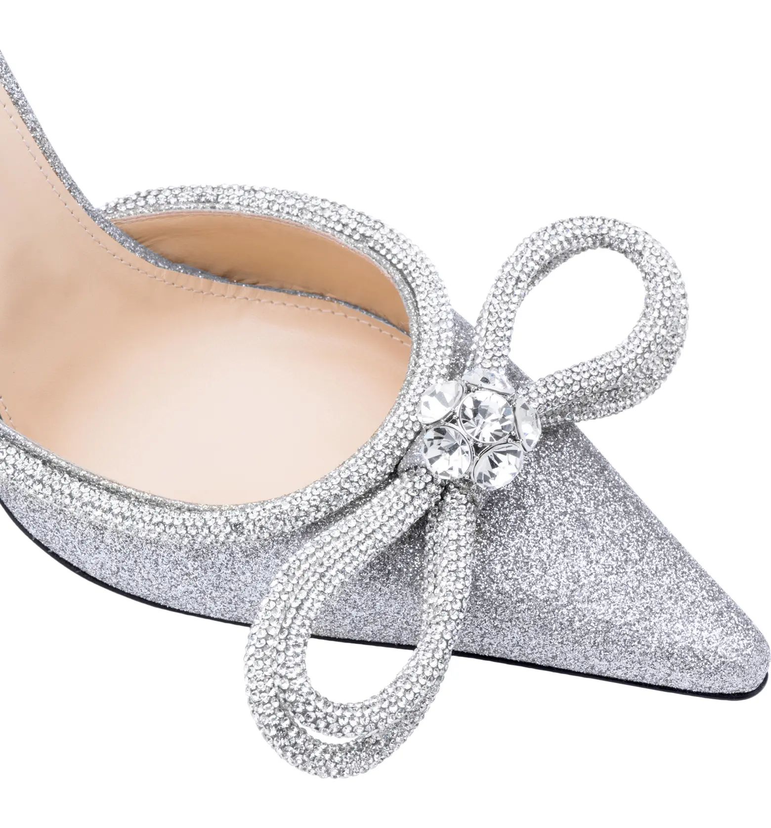Glitter Double Crystal Bow Pointed Toe Pump | Nordstrom