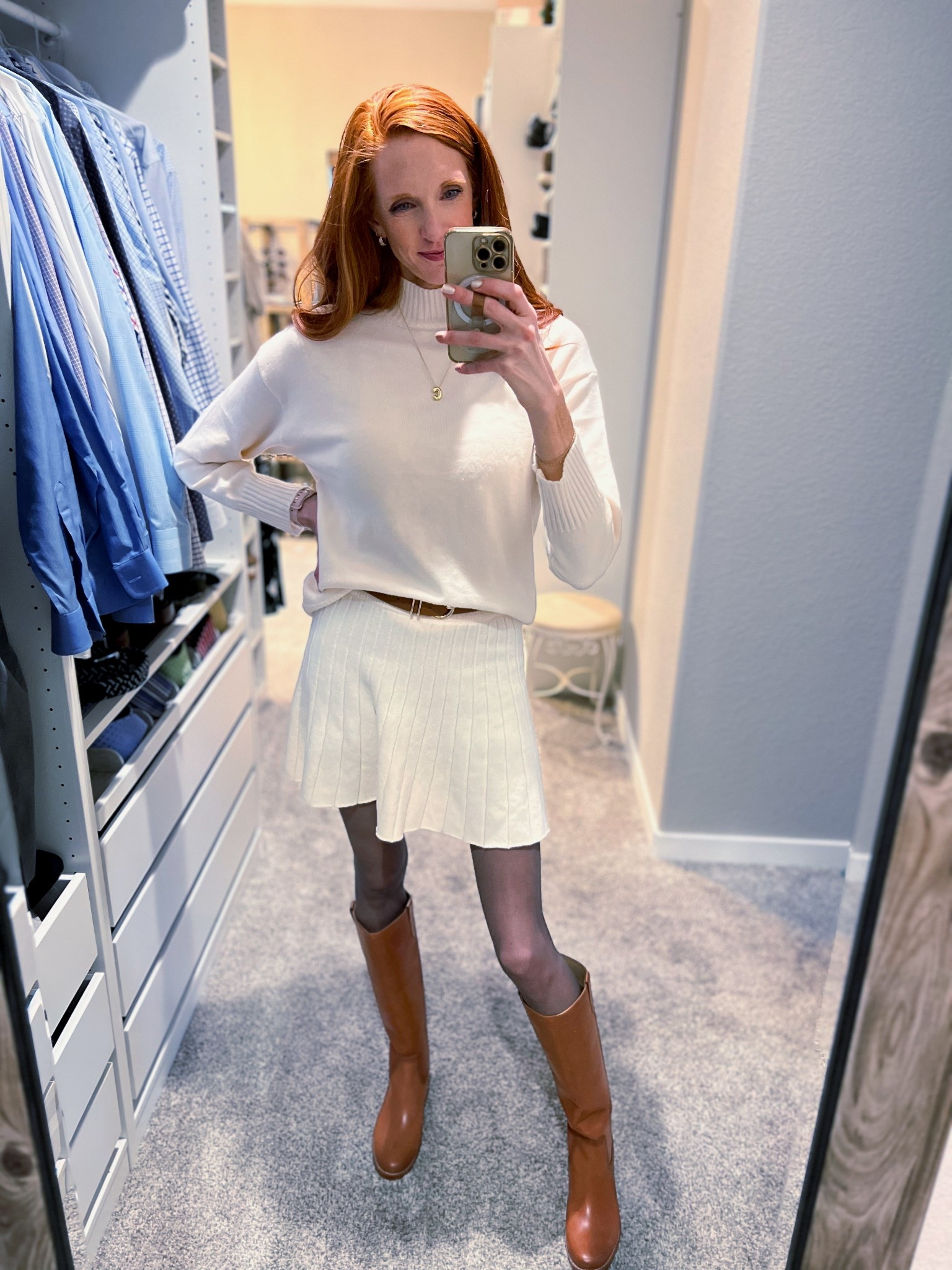 This sweater + skirt set is so soft and cozy — I was genuinely surprised at how buttery it feels! 🤍 Perfect for fall errands, coffee dates, or just feeling put-together without trying.

Tap to shop + find all the pieces on my LTK! 🤍🛒 #LTKStyle #CozyOutfits #FallFashion #thanksgivingoutfit

#LTKHoliday #LTKmomlife #LTKootd