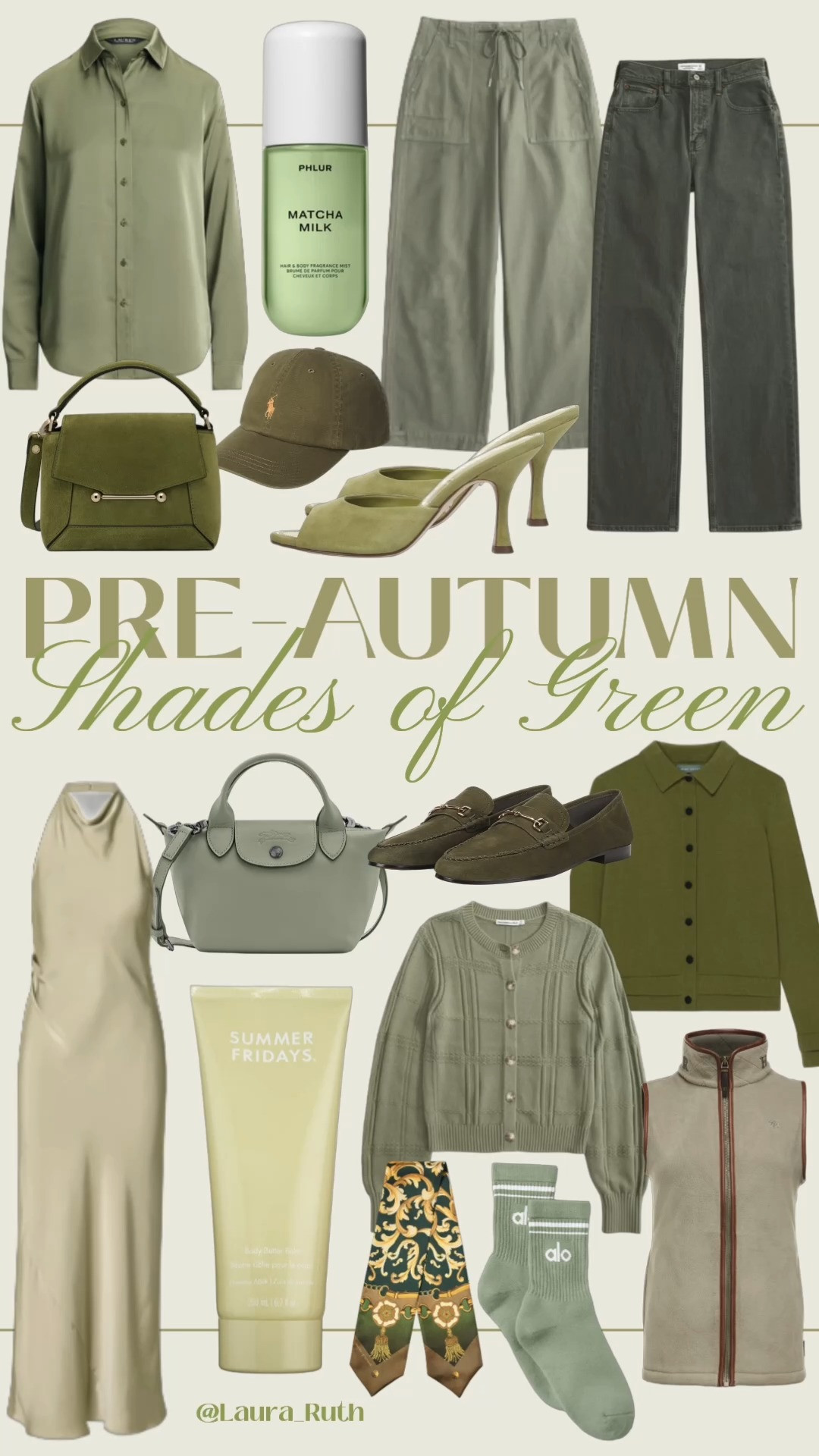 Pre-autumn, but make it green 🍃🫒 Soft sage, olive, moss and creamy neutrals that pair well with denim, suede and cosy textures. fall outfits women, date night outfits, business casual workwear 

 #LTKuk #LTKautumn #LTKworkwear