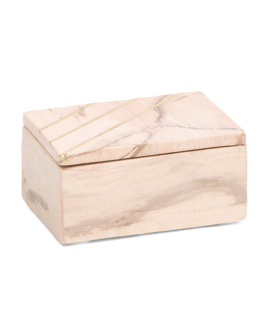 7in Marble Rectangular Box | TJ Maxx