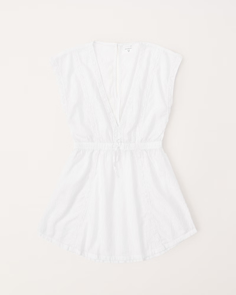 lace-trim kaftan coverup | Abercrombie & Fitch (US)