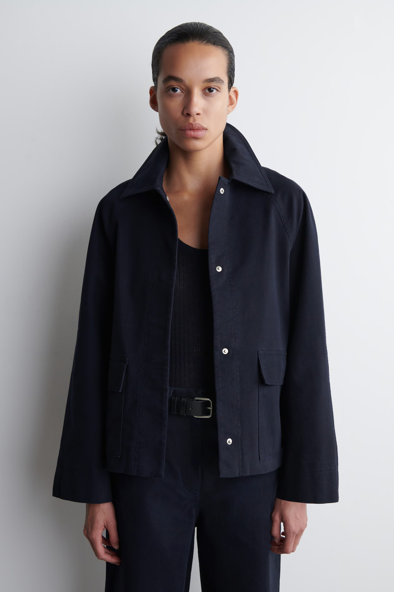 COTTON UTILITY JACKET - NAVY | COS | COS (EU)