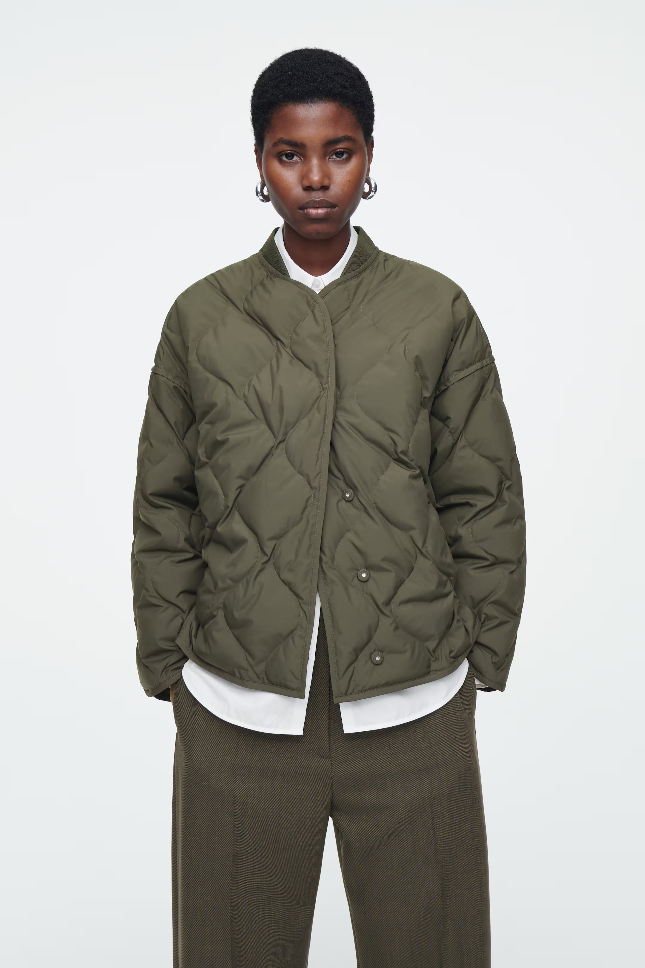 OVERSIZED QUILTED JACKET | H&M (UK, MY, IN, SG, PH, TW, HK)