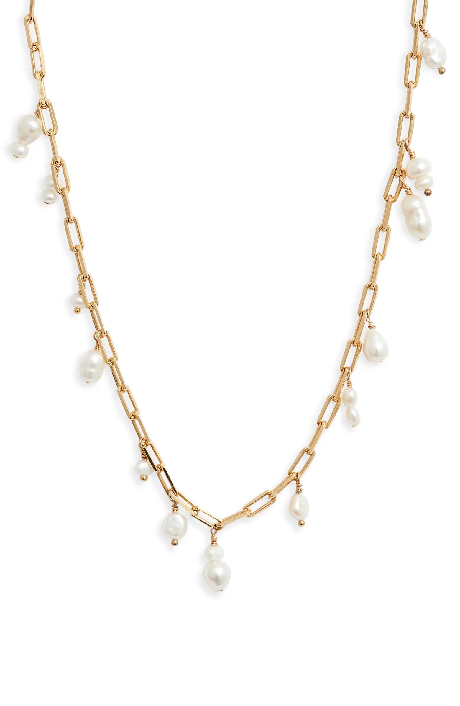 Claire Baroque Freshwater Pearl Chain Necklace | Nordstrom