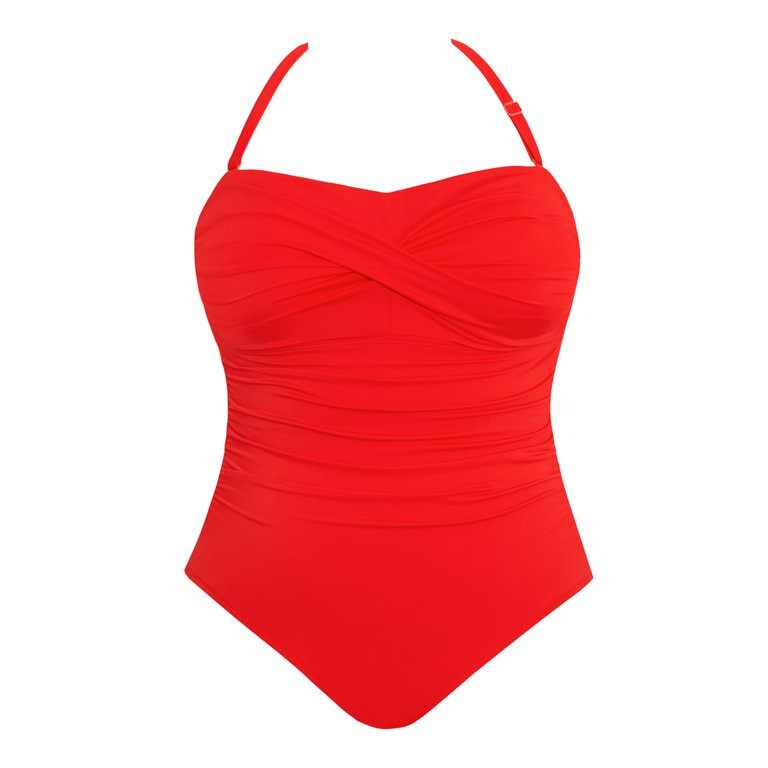 Time and Tru Women’s and Plus Bandeau Twist Front One Piece Swimsuit | Walmart (US)