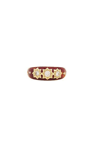 Vintage Diamond Enamel Starburst Trilogy Ring | FWRD 