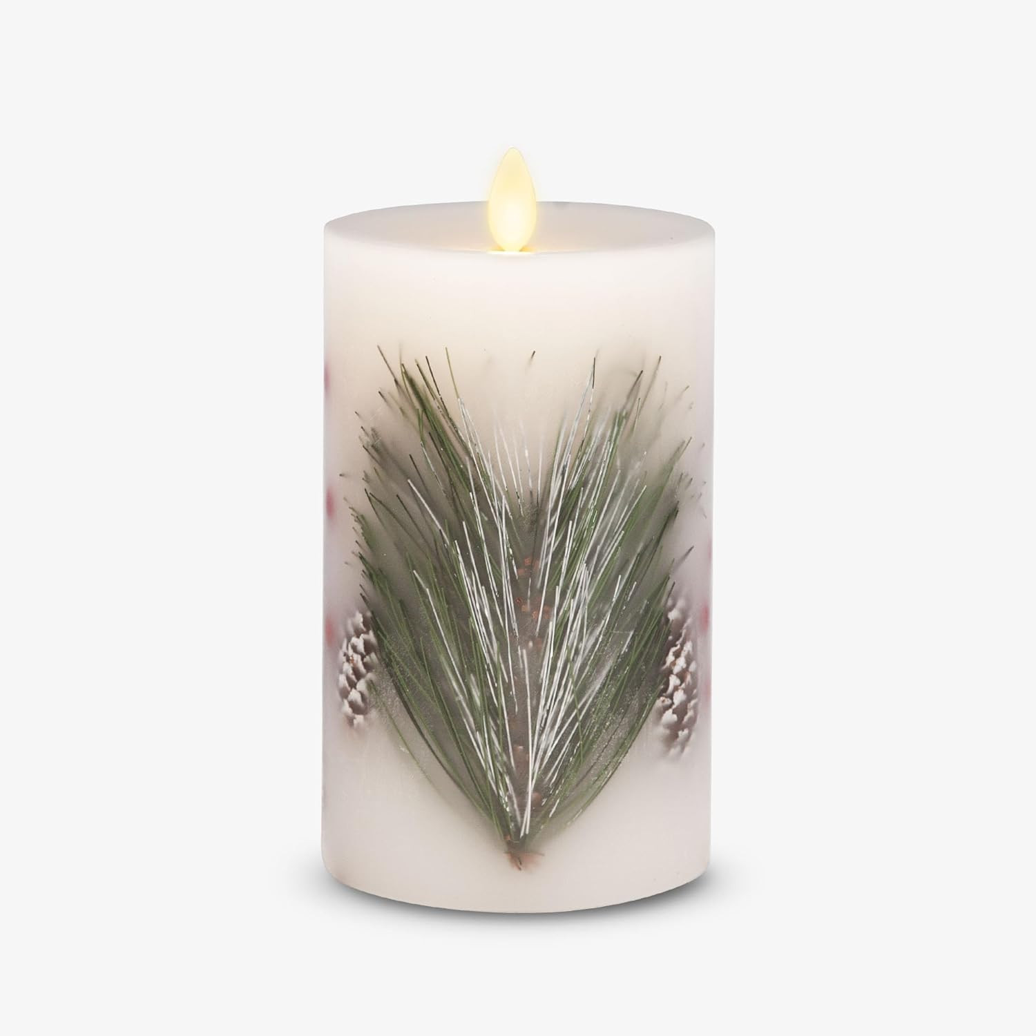 Luminara Flameless LED Candle Embedded Moving Flame Pillar Unscented Real Wax with Recessed Edge,... | Amazon (US)