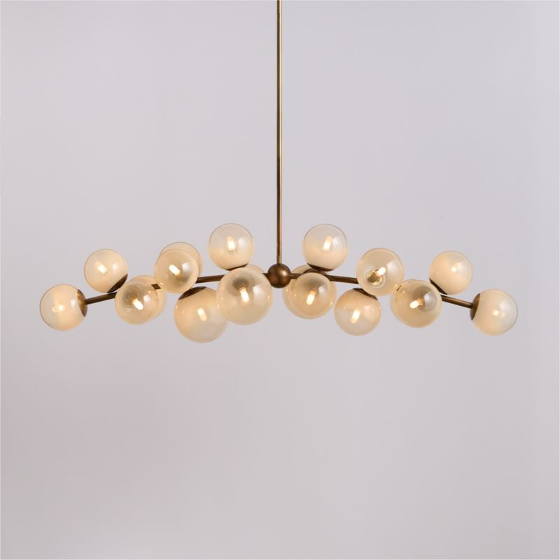 Marlow Brass Linear Chandelier Light | Crate & Barrel