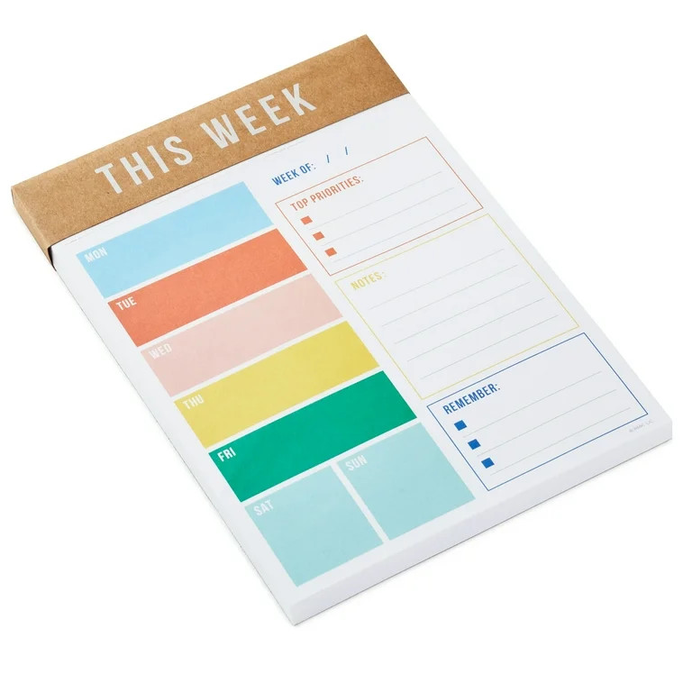Hallmark Note Pad, Weekly Planner, 100 sheets | Walmart (US)
