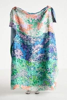 Gemma Floral Printed Cotton Throw Blanket | Anthropologie (US)
