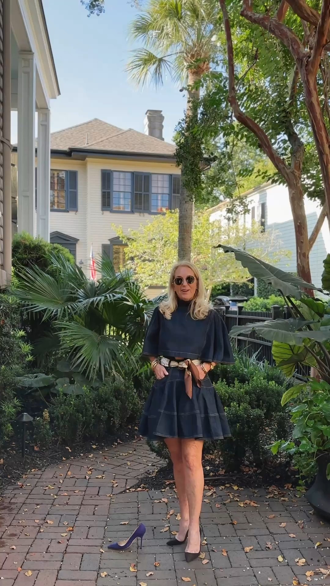 Favorite outfits this season and they are now both on SALE !

#arebelinprada #cape #denim #chocolate brown #datenight #brunch #ladieswholunch #skirtset

#LTKSaleAlert #LTKOver40 #LTKPetite