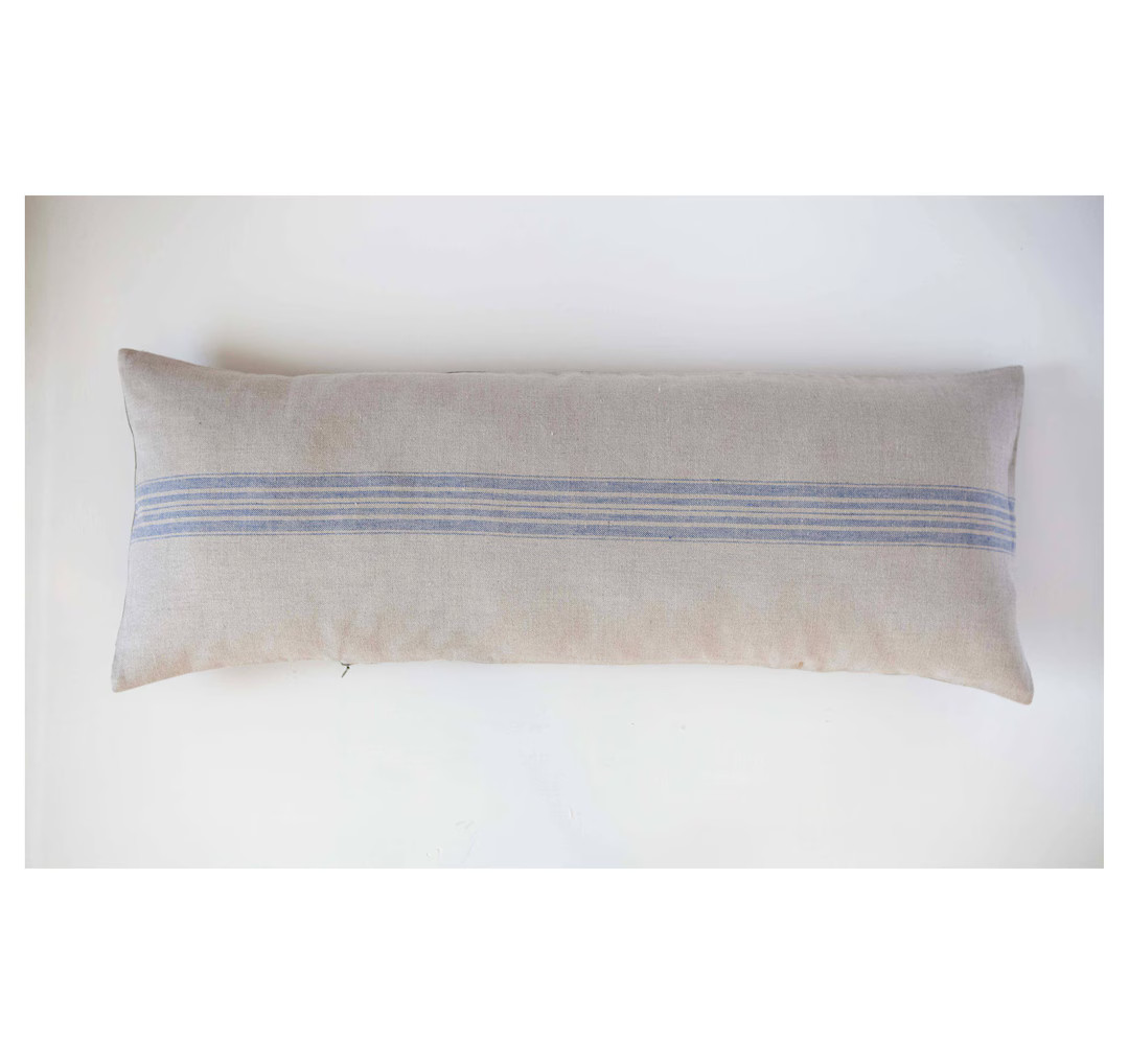 Long Linen Lumbar Pillow Cover Oversized Lumbar Pillow Cover - Etsy Canada | Etsy (CAD)