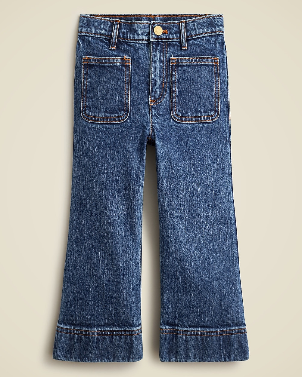 Girls' Sailor stretch denim trouser | J. Crew US