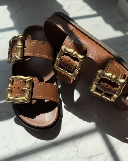 New summer sandals 🧸

Pricey but will last a life time. Incredible leather premium quality and incredibly comfortable.... they better be for that price lol 

Mine are from Revolve but I also linked the ones from Amazon which are $10 cheaper for some reason. 

#LTKU #LTKShoeCrush #LTKSeasonal