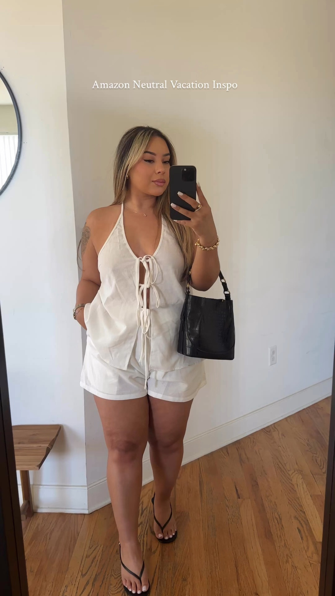 Neutral Vacation Outfits, sizing ⬇️ 

White Linen short set: L (it has stretch and top is adjustable) 
Striped Brown Set: M (Has stretch) 
Cheetah skirt set: L(could’ve went with a M here) 
Beige short set- L (also very stretchy, size down for a more fitted feel) 
Black midi: M (has some stretch) 
Black and white midi: M 


#LTKSeasonal #LTKMidsize #LTKStyleTip