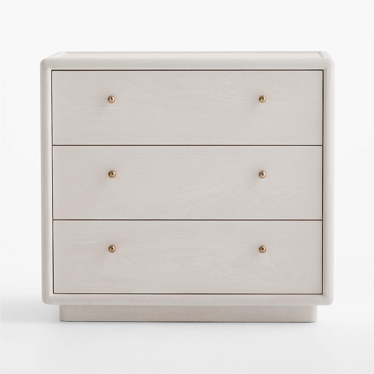 Lafayette 32" Whitewashed Wood 3-Drawer Charging Nightstand + Reviews | Crate & Barrel | Crate & Barrel