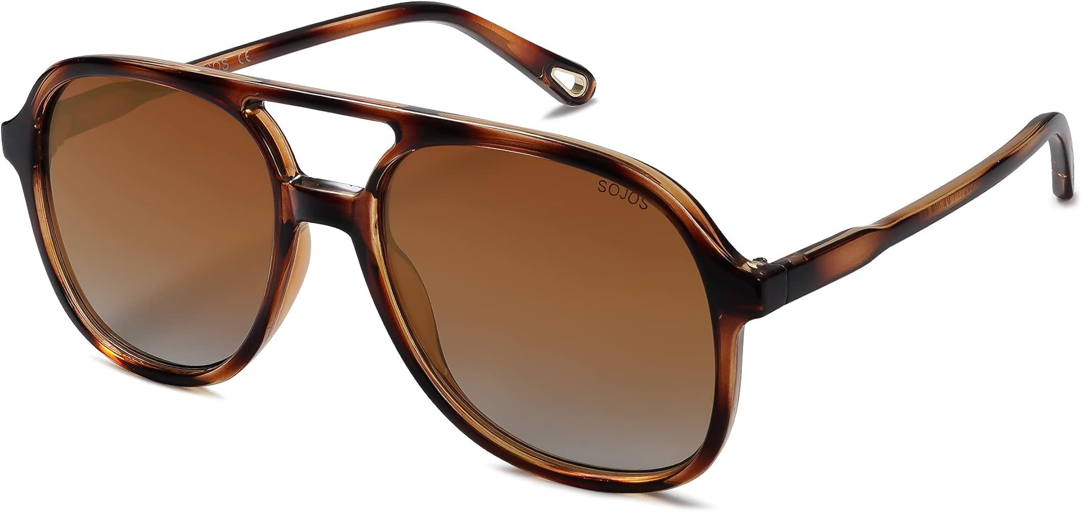 SOJOS Retro Polarized Aviator Sunglasses for Women Men Classic 70s Vintage Trendy Square Aviators... | Amazon (US)
