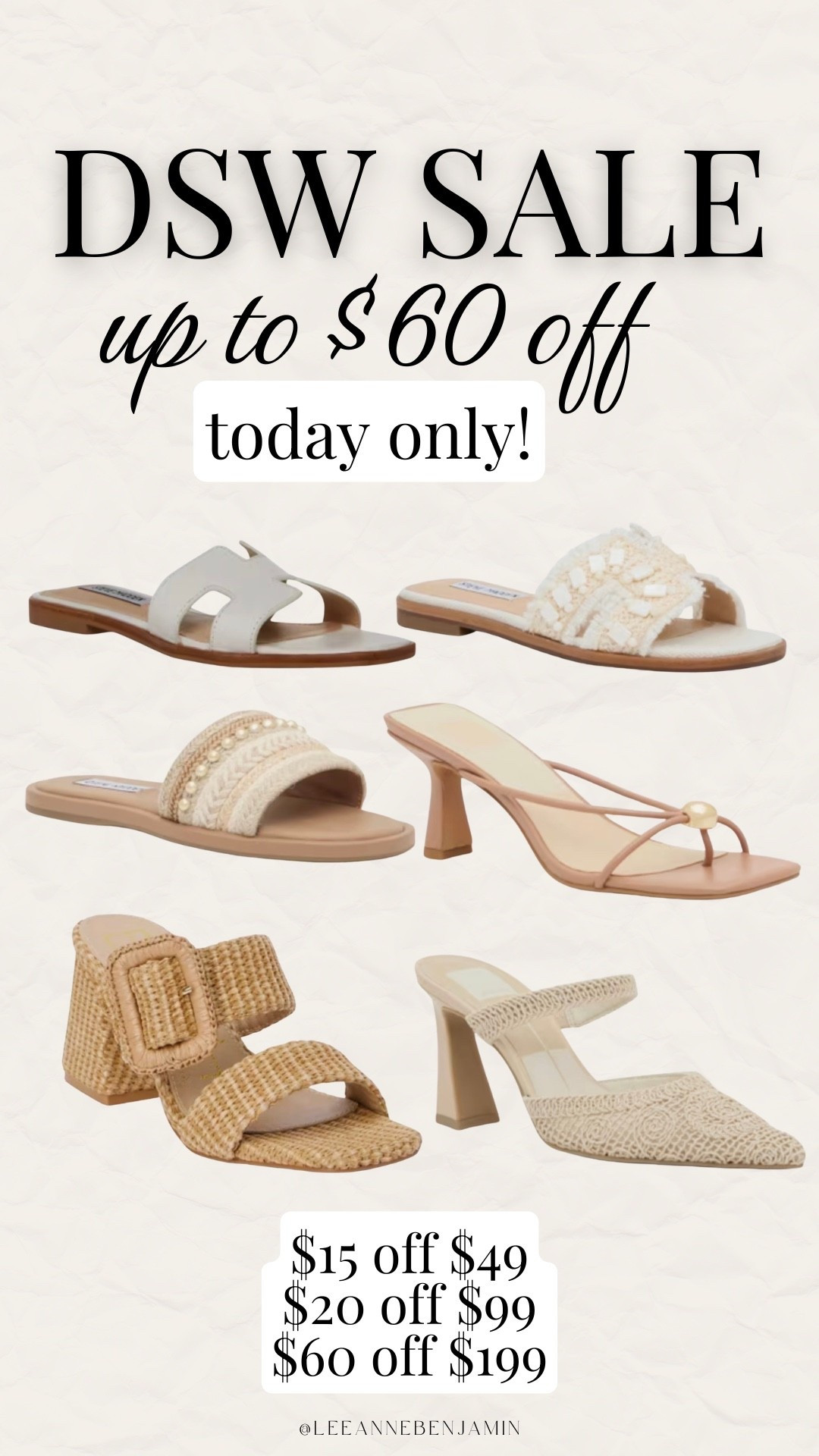 DSW sale on sandals up to $60 off!!

#LTKMothersDay #LTKSeasonal #LTKSaleAlert