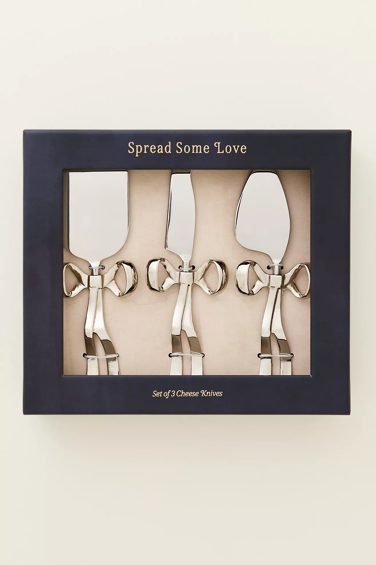 Benedita Stainless Steel Bow Cheese Knives, Set of 3 | Anthropologie (US)