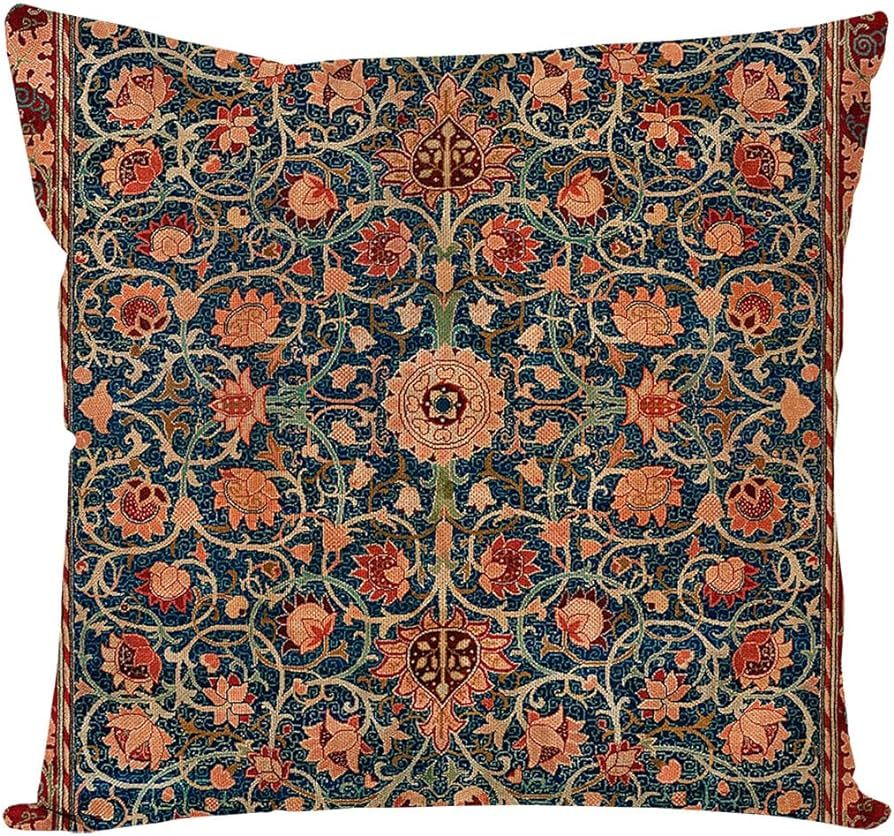 Vintage Floral Throw Pillow Covers 18x18 Inch Victorian Outdoor Fall Modern Cottage Decorations D... | Amazon (US)
