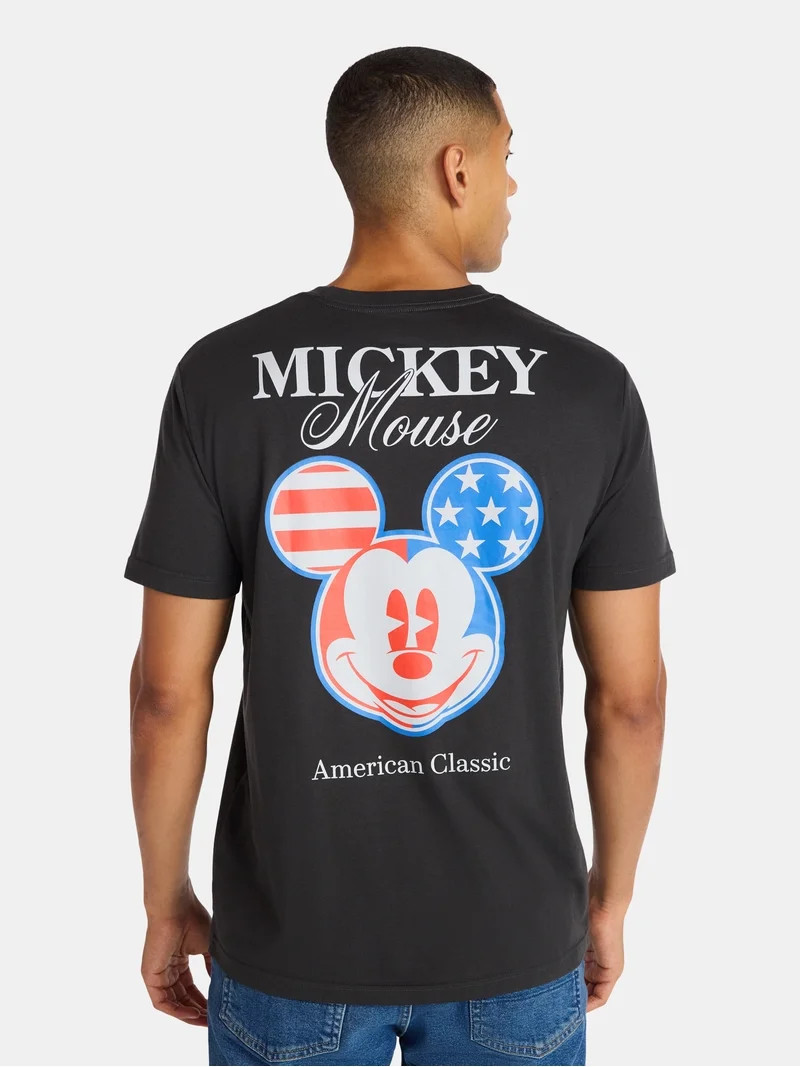 Disney, Men's & Big Men's Americana Graphic Tee, Mickey Mouse, Sizes XS-5XL | Walmart (US)