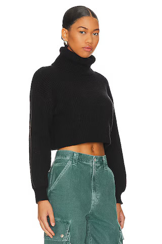 Sloane Turtleneck Sweater in Black | Revolve Clothing (Global)