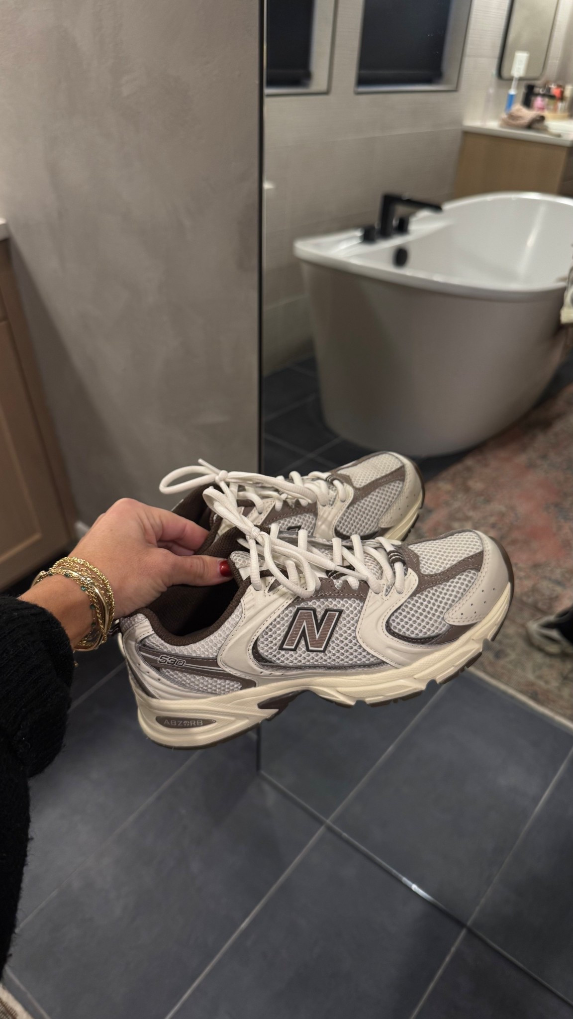 Got these for my bday and loving the new color plus the 530s are perfect for running errands, working out, walking! So comfy and run TTS!