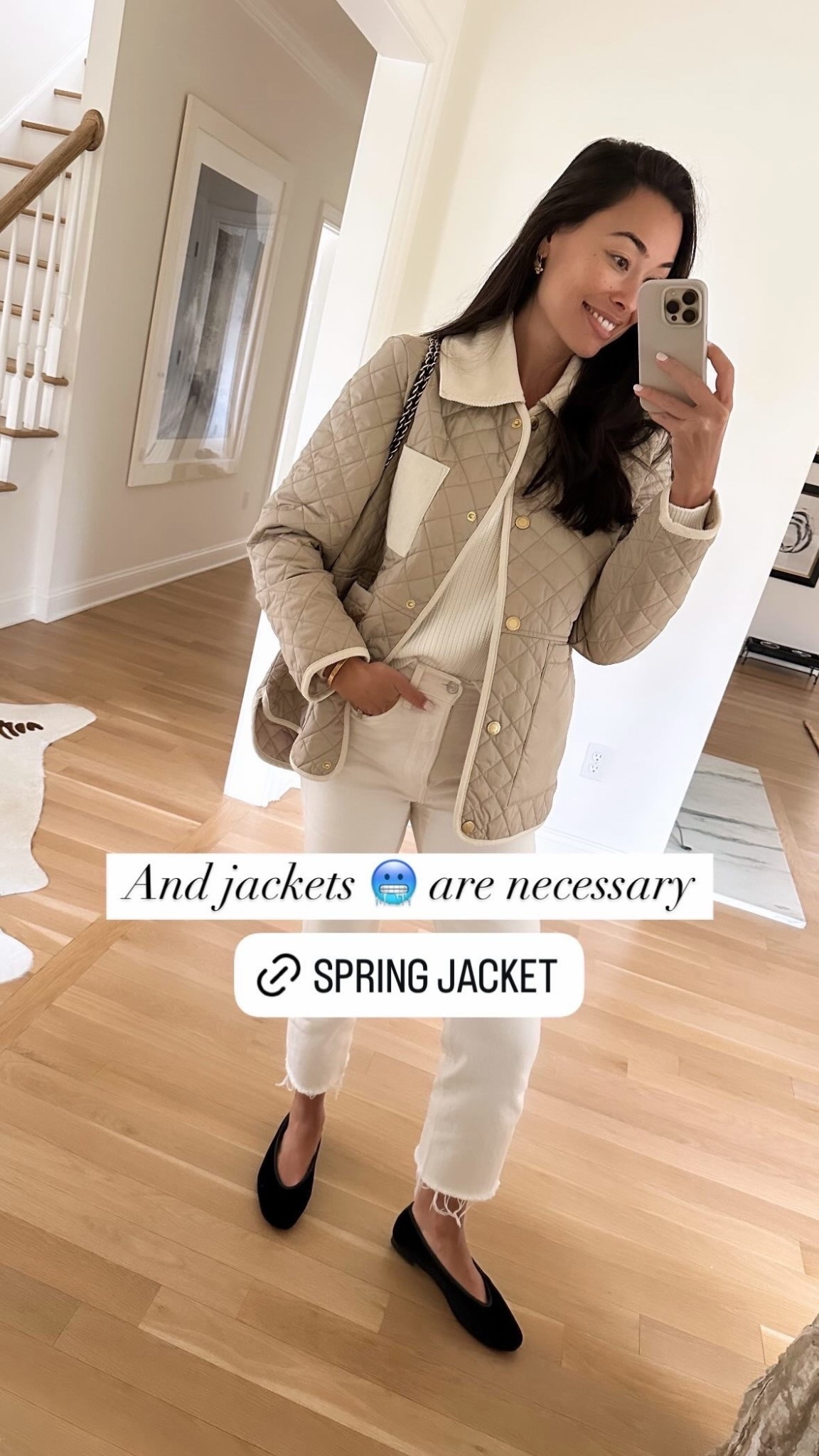Quilted jacket for spring, tan quilted jacket, beige jacket, fall outfit, spring outfit. Barbour jacket from last season, this years below. 

#LTKootd #LTKWorkwear #LTKSaleAlert