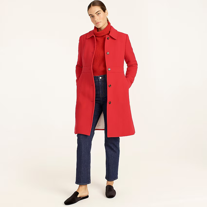Classic day coat in Italian double-cloth wool with Thinsulate® | J. Crew US