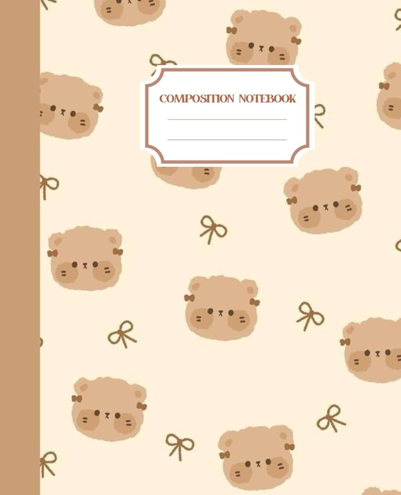 Cute Teddy Bears Notebook: Preppy Aesthetic Wide Ruled Journal for Girls, Kids, Teen | Amazon (US)