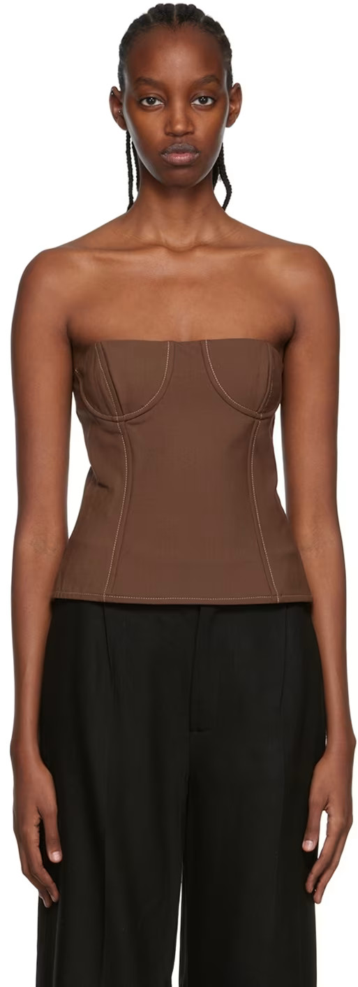 Brown Adrien Bustier | SSENSE