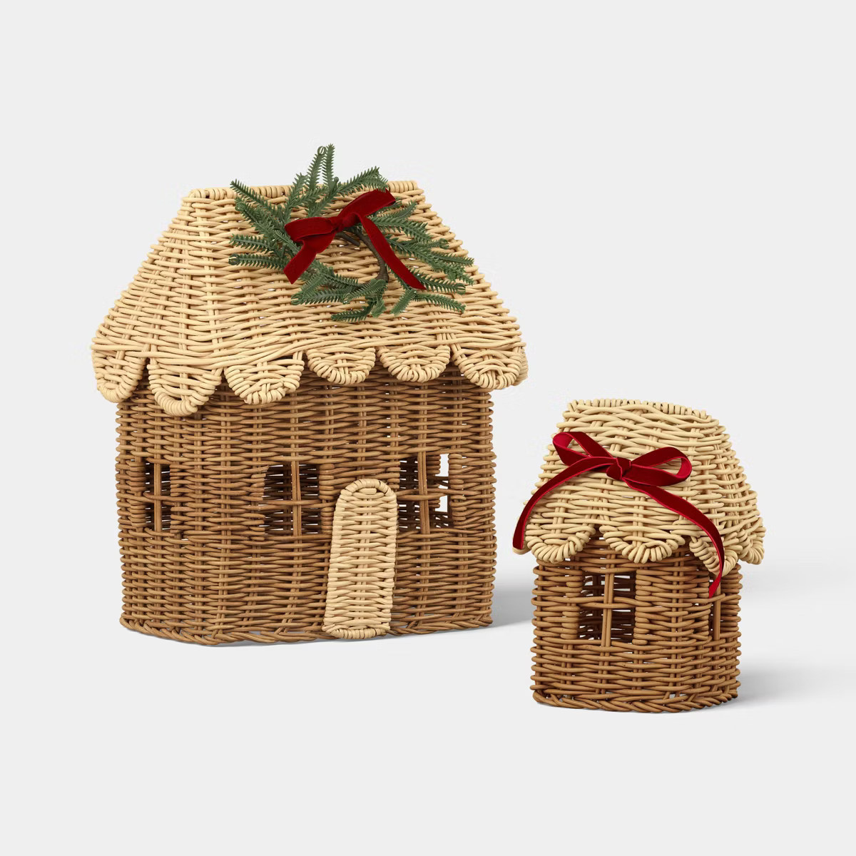 Large Scalloped Woven Christmas House - Threshold\u2122 | Target