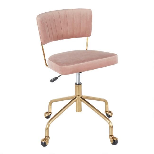 Velvet Mia Upholstered Office Chair | World Market