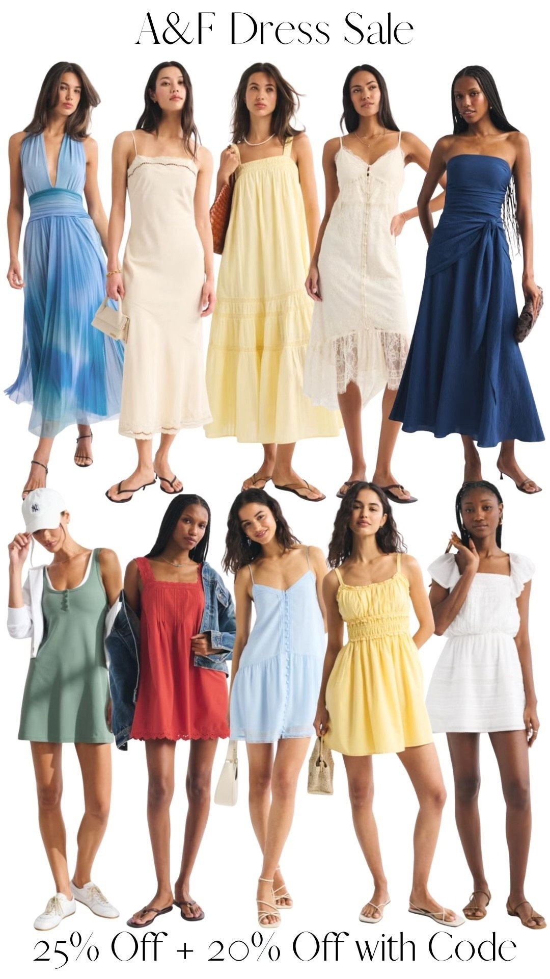 The Abercrombie dress sale is happening now so that means you can save 25% on all dresses (and rompers and jumpsuits/sets)
Plus use code AFLTK to take an extra 20% off on everything!!

#LTKSaleAlert #LTKxAbercrombie #LTKTall