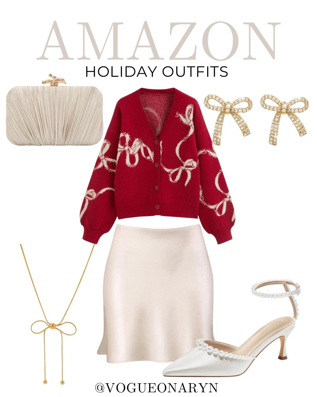 Amazon holiday outfits , Amazon holiday fashion , red sweater , satin skirt 

#LTKOver40 #LTKWorkwear #LTKFindsUnder100