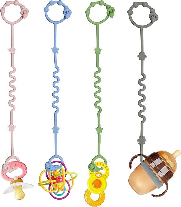 Toy Straps for Baby,RTMOK Silicone Setpacifier Clip,Applies to Car Seat Toy,Teether Toy,High Chai... | Amazon (US)