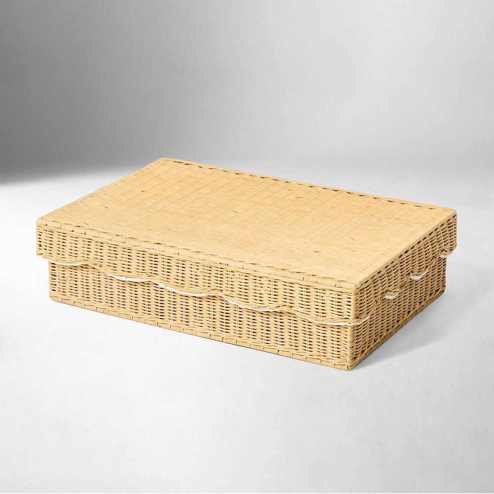 Scallop Rattan Underbed Storage | West Elm (US)