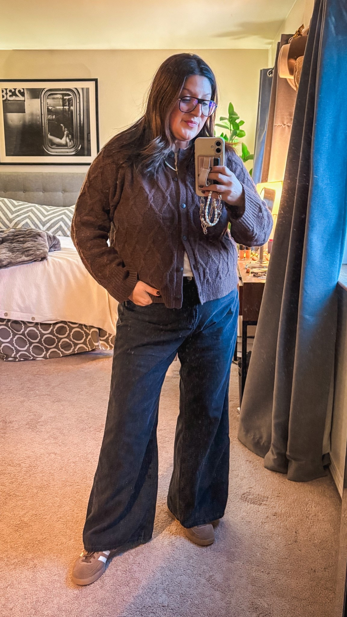 A&F cardi (XL)
Gap Factory jeans (33)
Adidas Spezials 

#LTKOver40 #LTKSaleAlert #LTKMidsize