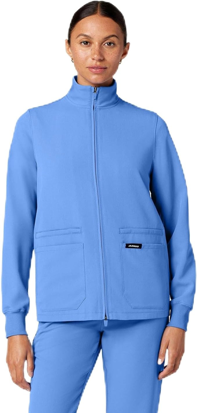 JAANUU Ceri Women’s Scrub Jacket – Classic Medical Uniform Jacket with 6 Pockets, Stretch Fab... | Amazon (US)