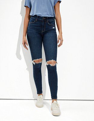 AE Ne(x)t Level Ripped High-Waisted Jegging | American Eagle Outfitters (US & CA)