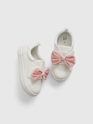Toddler Fuzzy Bow Sneakers | Gap (US)