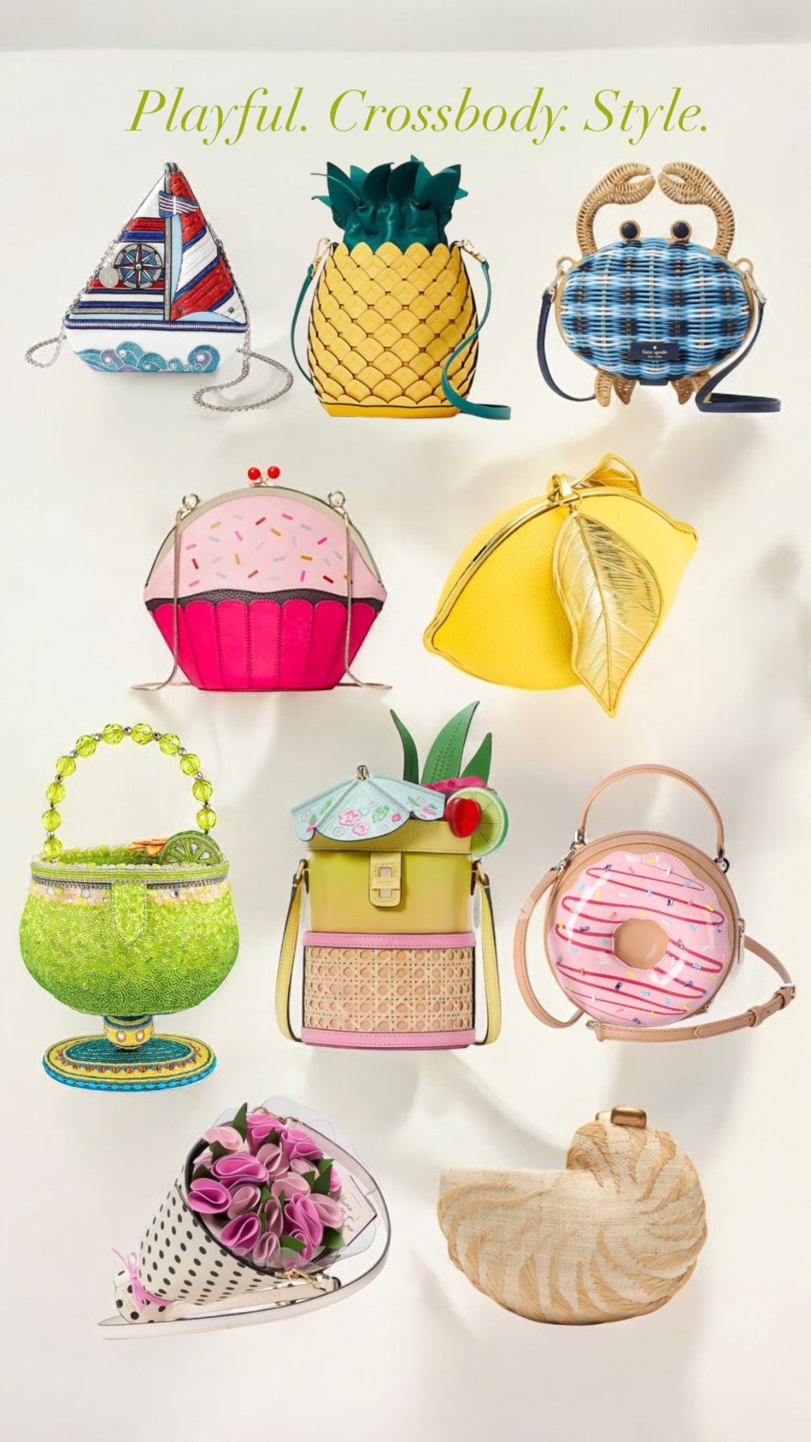 Ready to sling into summer? These chic crossbody bags are the ultimate blend of fashion and function—lightweight, hands-free, and perfect for beach days, brunch dates, and everything in between. Elevate your sunny day style with a pop of color and effortless charm! ☀️👜✨ 

#SummerStyle #CrossbodyCool #JustJennsDesign #CrossbodyStyle #PlayfulAccessories #SummerBags #WhimsicalStyle #BoldAndFun #BagGoals #StatementBags #AccessoryAddict #ColorfulStyle #CuteBags #FunkyFashion #StyleInspo #FashionObsession #JustJennsDesign #OOTD #BagCrush #SlingItOn #SummerVibes #PopOfColor #QuirkyChic #WearableArt #HandsFreeStyle #SummerLooks #FashionFun

#LTKStyleTip #LTKTravel #LTKSummerEdit