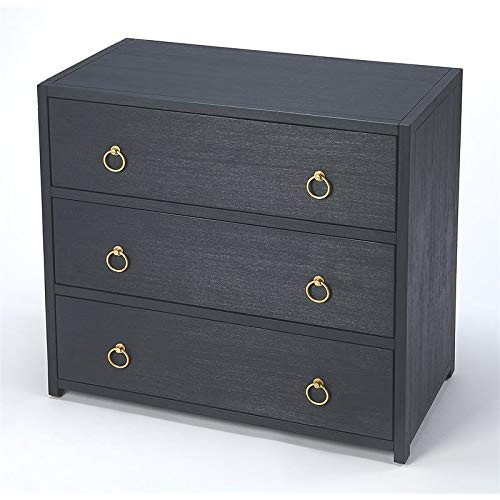 Beaumont Lane Metropolitan Living 3 Drawer Chest in Navy Blue | Amazon (US)